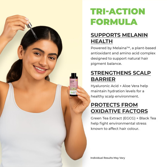 Avimee Herbal Scalptone Grey Hair Serum with Hyaluronic Acid & Caffeine | Toxin Free | Light-weight, Non-sticky & Odourless formula | For All hair types | 25 ml