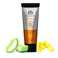The Man Company Oil-Free Sunscreen SPF50 PA+++ For Men- 50gm | Sunscreen Gel for Oily, Combination & Normal Skin | Broad Spectrum UV A/B Protection | No White Cast | Non-Greasy & Lightweight