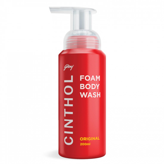 Cinthol Original Foam Body Wash (200ml) | Unique Foam Formula for Moisturized & Irresistibly Soft Skin | Suitable for All Skin Types