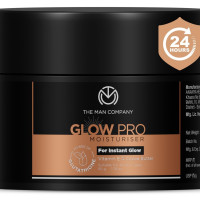 The Man Company Glow Pro Non-Sticky Daily Moisturizer for Face | Moisturizes, Hydrates with Glutathione, Vitamin E & Cocoa Butter | Face Moisturizer Cream for Men - 50 gm