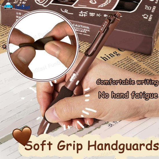 FunBlast Gel Pens for Writing, 5 Pcs Gel Pen with Comfortable and soft Grip for Smooth Writing, Kawaii Pens, Stationery for School & Office, Birthday Return Gift, Blue Ink