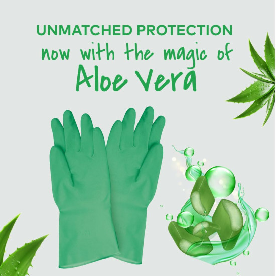 Scotch-Brite Aloe Vera coated Gloves, thick gloves for superior protection, aloe vera gel coating for cool hands, superior protection, anti- slip material