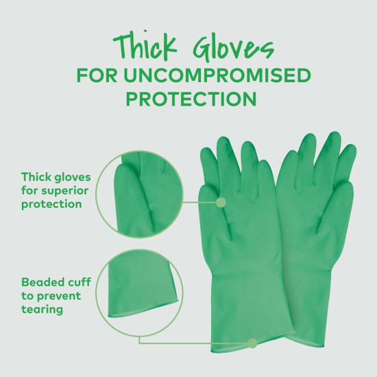 Scotch-Brite Aloe Vera coated Gloves, thick gloves for superior protection, aloe vera gel coating for cool hands, superior protection, anti- slip material