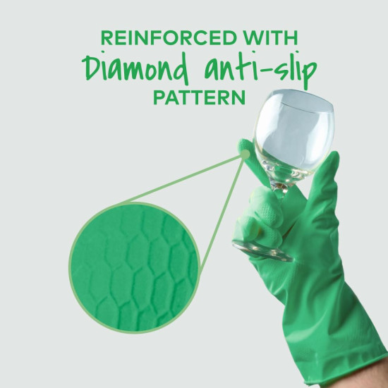 Scotch-Brite Aloe Vera coated Gloves, thick gloves for superior protection, aloe vera gel coating for cool hands, superior protection, anti- slip material