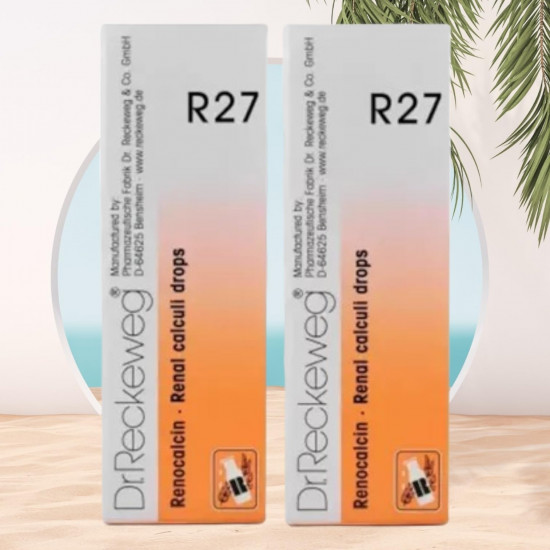 Dr Reckeweg R27 Homeopathic Medicine Renocalcin - Homeopathic Medicine 22ml, Pack of 2