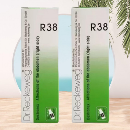 Dr Reckeweg R38 Homeopathic Medicine Dextronex - Homeopathic Medicine 22ml, Pack of 2