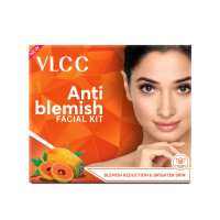 VLCC Anti-Blemish Facial Kit - 60g | Brightening for Dry, Sensitive and Oily Skin Types | Fights Blemishes and Dullness | Protects and Nourishes