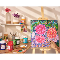 Camel Artist Acrylic Colours 24 Shades, 9ml with 2 Artist Brushes