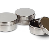 Stainless Steel Small Dabbi Set For Kitchen|Steel Dabbi Set|Steel Boxes For Kitchen|Stainless Steel Small Dabbi Set Of 10 Pcs 50 ml