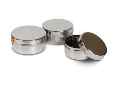 Stainless Steel Small Dabbi Set For Kitchen|Steel Dabbi Set|Steel Boxes For Kitchen|Stainless Steel Small Dabbi Set Of 10 Pcs 50 ml