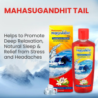 Baidyanath Mahasugandhit Tail (500 ml) – Ayurvedic Oil | Helps To Calms The Mind, Induces Deep Relaxation | For Natural Sleep, Relieves Stress, Anxiety, Tension And Headache