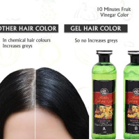 avyaan Fruit Vinegar Gel Hair Color, Natural Black Color Dye for Men, Women, Ammonia Free (500ml x 2)