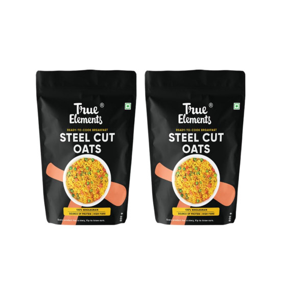 True Elements Steel Cut Oats 500 g*2 - Diabetic Friendly | High in Protein and Fiber | Gluten Free Oats | Healthy Breakfast Cereals True Elements Steel Cut Oats 500 g*2 - Diabetic Friendly | High in Protein and Fiber | Gluten Free Oats | Healthy Breakfast Cereals