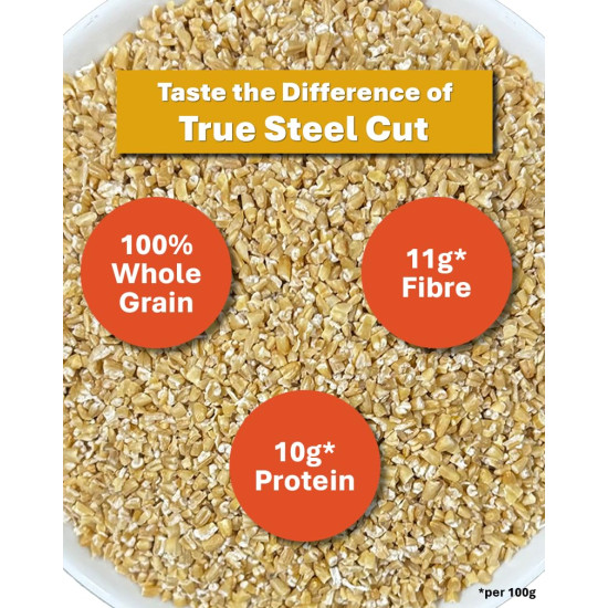 True Elements Steel Cut Oats 500 g*2 - Diabetic Friendly | High in Protein and Fiber | Gluten Free Oats | Healthy Breakfast Cereals True Elements Steel Cut Oats 500 g*2 - Diabetic Friendly | High in Protein and Fiber | Gluten Free Oats | Healthy Breakfast Cereals