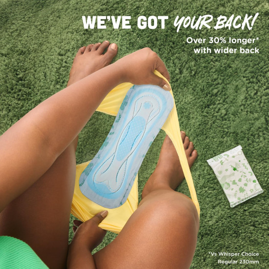 Whisper Ultra Upto No Gap No Leaks Sanitary Pads, 48 XL Pads, For Heavy Flow Protection, With CURVEWEAR™ Technology, Cotton Like Softness, Disposable Wrapper, Locks Odour & Wetness