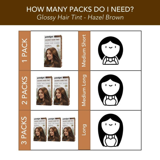 Paradyes No Bleach Hazel Wine Combo, Ammonia-Free Formula for Natural Black Hair, Ruby Wine Semi-Permanent Top-up Hair Color, Enriched with Herbal Extract