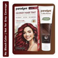Paradyes No Bleach Cherry Coffee Combo, Ammonia-Free Formula for Natural Black Hair, Coffee Brown Semi-Permanent Top-up Hair Color, Enriched with Herbal Extracts