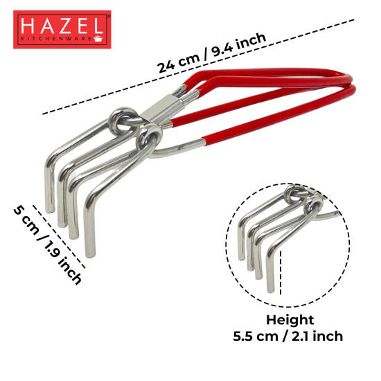 HAZEL Stainless Steel Pakad Tongs for Kitchen | Sturay Pakkad, Chimta Utensil Holder Kitchen Tools (Pakkad)
