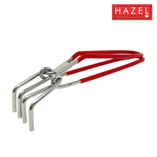 HAZEL Stainless Steel Pakad Tongs for Kitchen | Sturay Pakkad, Chimta Utensil Holder Kitchen Tools (Pakkad)