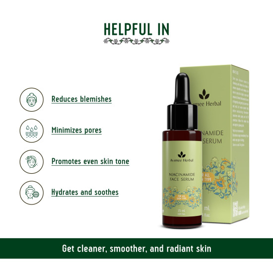 Avimee Herbal 10% Niacinamide Face Serum with Hyaluronic Acid | For Acne Marks, Blemishes & Oil Balancing with Zinc | Skin Clarifying Anti Acne Serum for Oily & Acne Prone Skin | 25 ml Avimee Herbal 10% Niacinamide Face Serum with Hyaluronic Acid | For Acne Marks, Blemishes & Oil Balancing with Zinc | Skin Clarifying Anti Acne Serum for Oily & Acne Prone Skin | 25 ml
