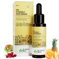 Avimee Herbal 10% Vitamin C Serum for Glowing Skin | Enriched with Hyaluronic Acid | Non Irritating, Safe for Sensitive Skin | Non Sticky | Clinically Proven Formula | For Men and Women| 25 mL