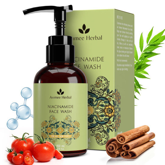 Avimee Herbal Niacinamide Face Wash | For Daily Hydration and Nourishment | For Men and Women | 100 mL Avimee Herbal Niacinamide Face Wash | For Daily Hydration and Nourishment | For Men and Women | 100 mL
