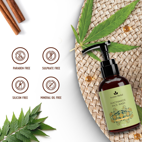 Avimee Herbal Niacinamide Face Wash | For Daily Hydration and Nourishment | For Men and Women | 100 mL Avimee Herbal Niacinamide Face Wash | For Daily Hydration and Nourishment | For Men and Women | 100 mL