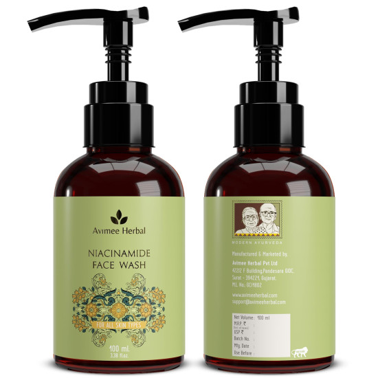 Avimee Herbal Niacinamide Face Wash | For Daily Hydration and Nourishment | For Men and Women | 100 mL Avimee Herbal Niacinamide Face Wash | For Daily Hydration and Nourishment | For Men and Women | 100 mL