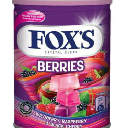 Fox's Crystal Clear Berries Candy Tin, Fruits Candy Tin, (2 x 180g)