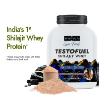 Kapiva Testofuel Shilajit Whey Protein | 25g Protein | 250mg Shilajit | 5.5g BCAA | Belgian Chocolate | Faster Absorption | Digezyme blend | WADA Compliant | 2 Kg