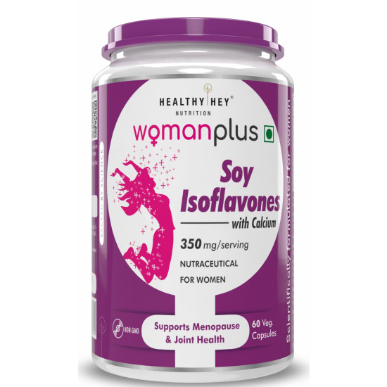 HealthyHey Nutrition Woman Plus Soy Isoflavones with Calcium - 60 Vegetable Capsules