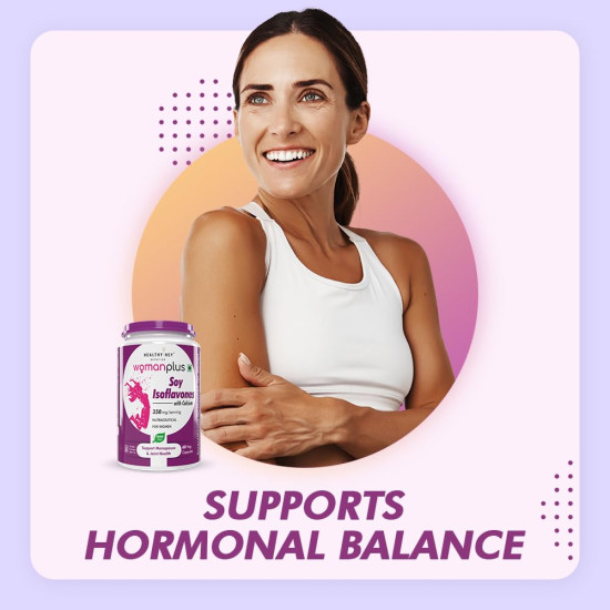 HealthyHey Nutrition Woman Plus Soy Isoflavones with Calcium - 60 Vegetable Capsules