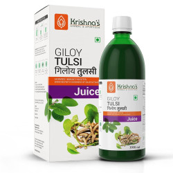 Krishna's Giloy Tulsi Juice, Enriched With Goodness of Giloy & Tulsi, No Artificial Colors or Flavours & Gluten Free - 1000 ml (Pack of 1)