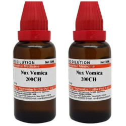 Dr. Willmar Schwabe India Nux Vomica 200 CH 30ml (Pack of 2) - Homeopathic Remedy