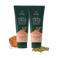 Nat Habit Masoor Dal Face Wash, Fresh Daily Tikta For Men & Women, Skin Brightening, With Masoor & Moth Dal, Suitable For All Skin Types, Chemical & Sulphate Free (Pack of 2 X 100g)