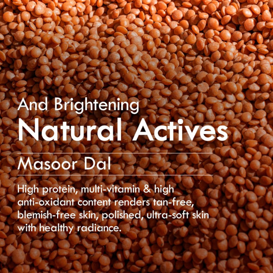 Nat Habit Masoor Dal Face Wash, Fresh Daily Tikta For Men & Women, Skin Brightening, With Masoor & Moth Dal, Suitable For All Skin Types, Chemical & Sulphate Free (Pack of 2 X 100g)