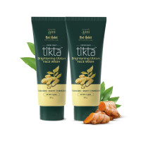 Nat Habit Ubtan Face Wash, Fresh Daily Tikta For Men & Women, Skin Brightening With Activated Wild Turmeric, Suitable For All Skin Types, Chemical & Sulphate Free (Pack of 2 X 100g)