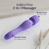 Caresmith Body Wave Massager | Dual Heads | Machine for Pain Relief with 1 Year Warranty | Purple