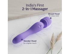 Caresmith Body Wave Massager | Dual Heads | Machine for Pain Relief with 1 Year Warranty | Purple
