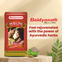 Baidyanath Musli Pak - Made with Pure Safed Musli for Strength and Vitality - 250g Powder