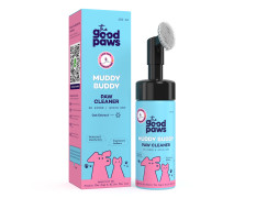 The Good Paws Muddy Buddy Paw Cleaner for Dogs & Cats, No Rinse Foaming Cleanser, Quick Dry, Lick Safe, Allergen Free, Protects & Moisturizes, Freshens & Softens, Oat Extract, 150 ml x 2