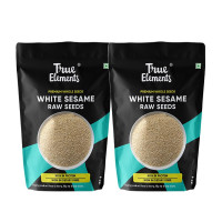True Elements White Sesame Seeds 150gm (Pack of 2) - Til White Seeds | Indian Spice | Till Seeds for Eating | Rich in Nutrients