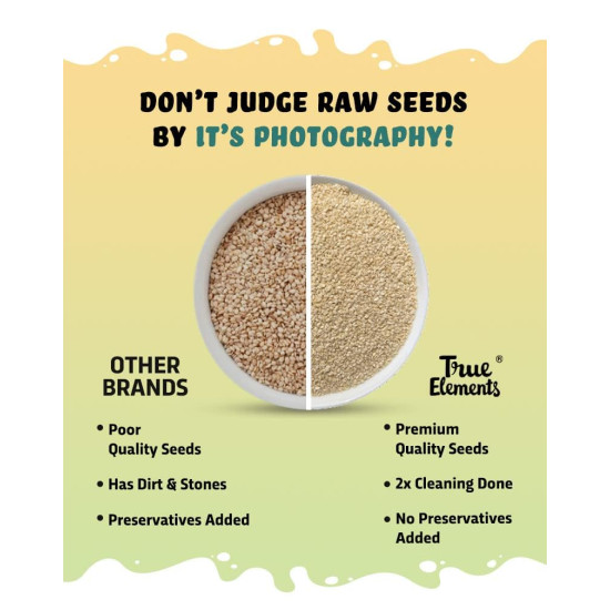 True Elements White Sesame Seeds 150gm (Pack of 2) - Til White Seeds | Indian Spice | Till Seeds for Eating | Rich in Nutrients