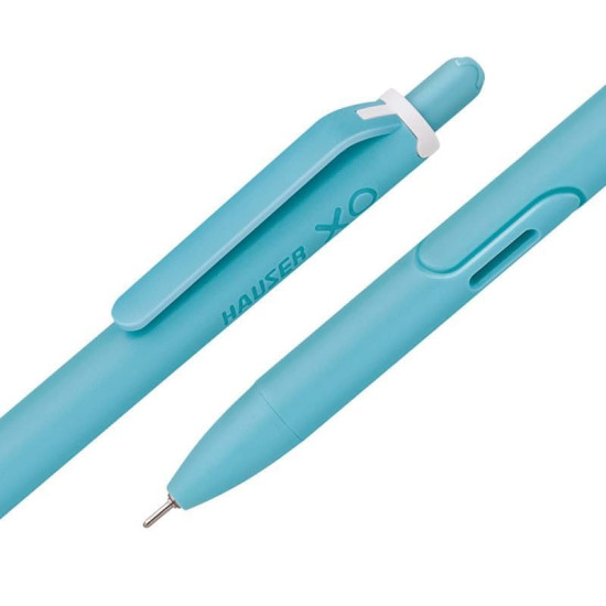 Hauser XO RT Retractable Ball Pen | Sleek Body & Minimalistic Design | Matt Finish & Solid Body Type | Low Viscosity Ink With Ultra Durable Tip | Blue Ink, Set Of 10