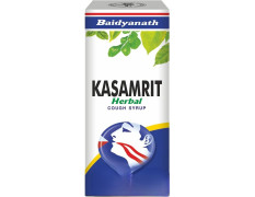 Baidyanath Kasamrit Herbal and Ayurvedic Cough Syrup, Non-Drowsy Formula, with Goodness of Tulsi, Mulethi, Pippal, Chhoti Kateri and 9 other Essential Herbs | 450 Ml (Pack of 1)