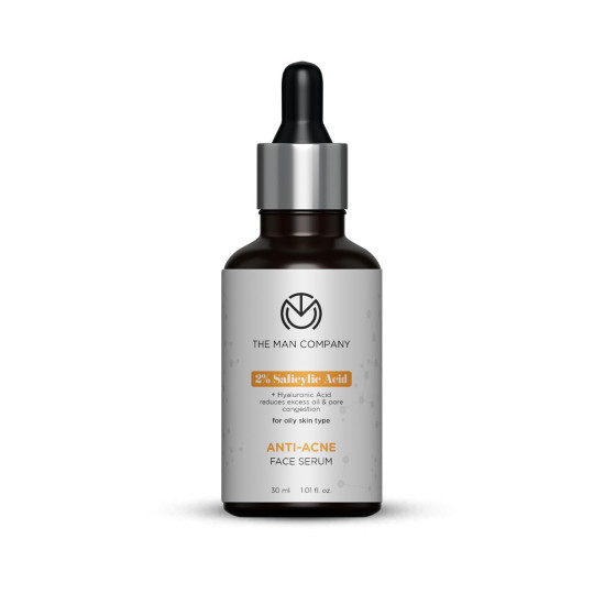 The Man Company 2% Salicylic Acid Face Serum for Men – 30ml | Hyaluronic Acid Base for Acne Prone & Oily Skin | Reduces Excess Oil | Fragrance - Free The Man Company 2% Salicylic Acid Face Serum for Men – 30ml | Hyaluronic Acid Base for Acne Prone & Oily Skin | Reduces Excess Oil | Fragrance - Free