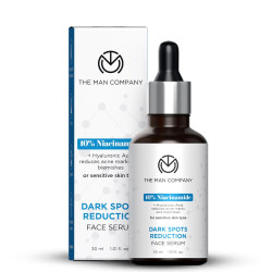 The Man Company 10% Niacinamide Face Serum with Hyaluronic Acid for Men – 30 ml | Reduces Dark Spots | For Blemish-Free Clear & Bright Skin | Fragrance - Free | For All Skin Type