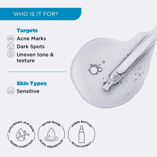 The Man Company 10% Niacinamide Face Serum with Hyaluronic Acid for Men – 30 ml | Reduces Dark Spots | For Blemish-Free Clear & Bright Skin | Fragrance - Free | For All Skin Type