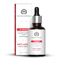 The Man Company 1% Retinol Face Serum for Men – 30ml | Hyaluronic Acid Base for All Skin Type | Reduces Fine Line & Wrinkles | Anti–Ageing Night Serum for Younger Looking Skin