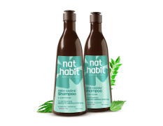 Nat Habit Navdha Rosemary Shampoo For Hair Fall Control| Sulphate & Paraben Free | Soy Fermented Gentle Cleanser|Natural Herbal Shampoo for Women & Men | Amla Reetha Shikakai | Chemical-Free| Pack of 2 X 250ml